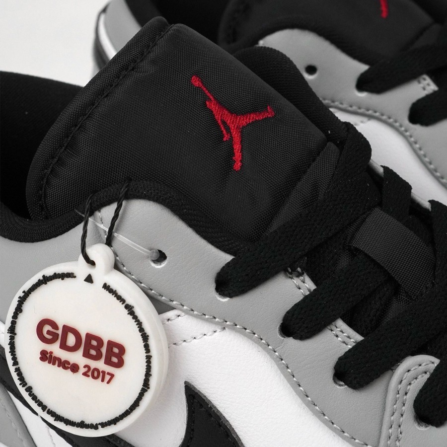 Air Jordan 1 Low Light Smoke Grey White Black Authentic - Image 4