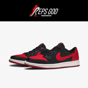 Nike Air Jordan 1 Retro Low OG Bred Banned Bred Black Red White Authentic