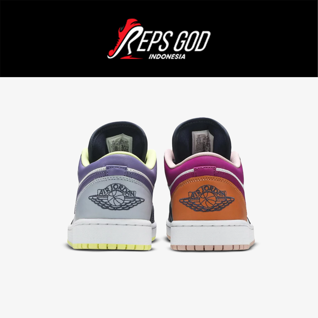 Nike Air Jordan 1 Low SE Mismatched Purple Magenta - Image 4