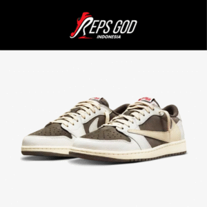 Nike Air Jordan 1 Low  x Travis Scott Reverse Mocha Brown White Authentic