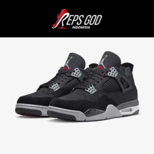 Nike Air Jordan 4 SE Black Canvas Black and Light Steel Authentic