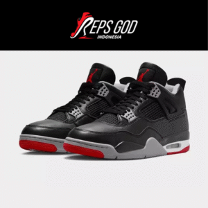 Sepatu Nike Air Jordan 4 Retro Bred Reimagined Sneakers Authentic