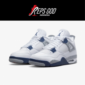 Nike Air Jordan 4 Retro Midnight Navy White Blue Authentic