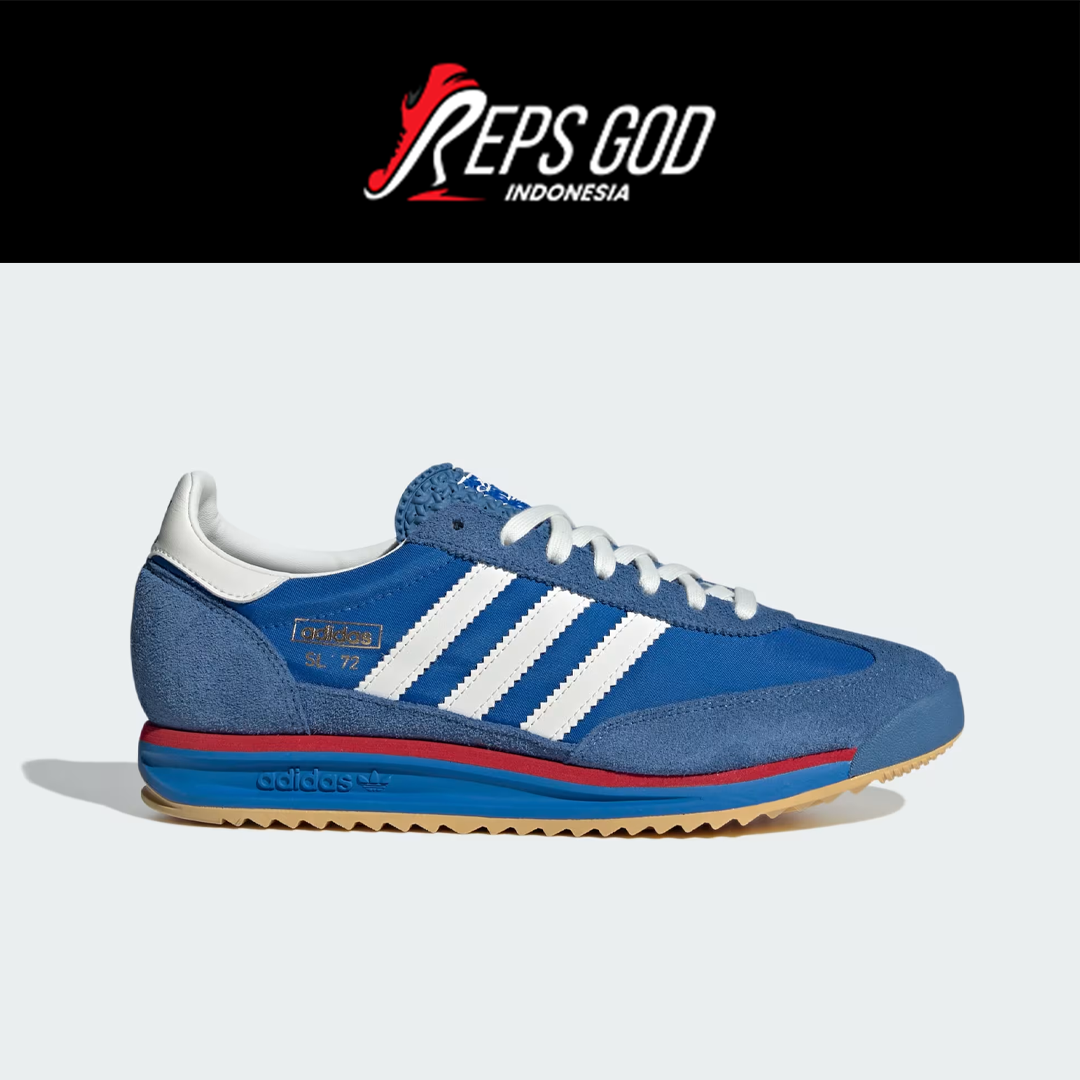 Sepatu Casual Adidas SL 72 RS Blue Core Blue White Red Authentic