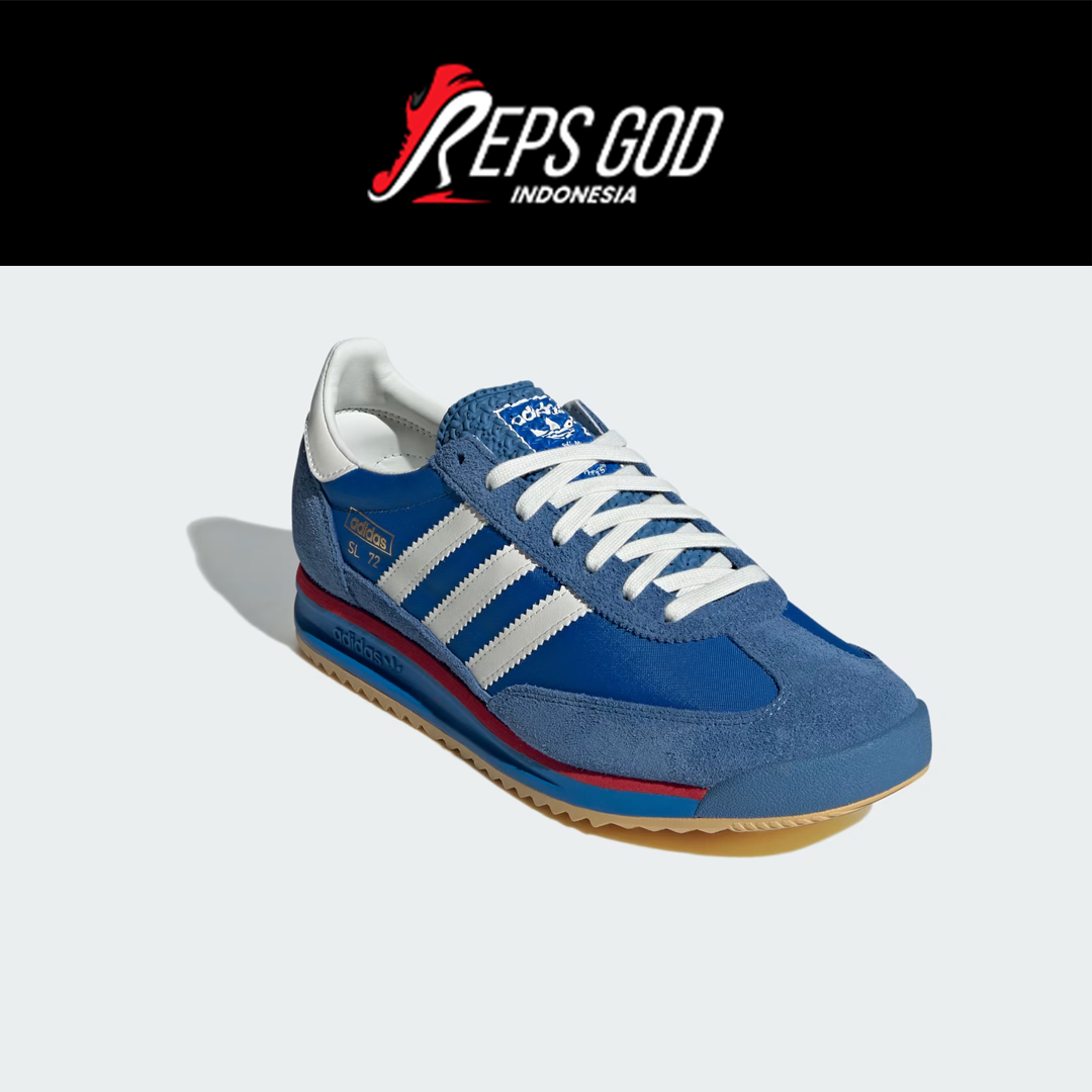 Sepatu Casual Adidas SL 72 RS Blue Core Blue White Red Authentic - Image 2