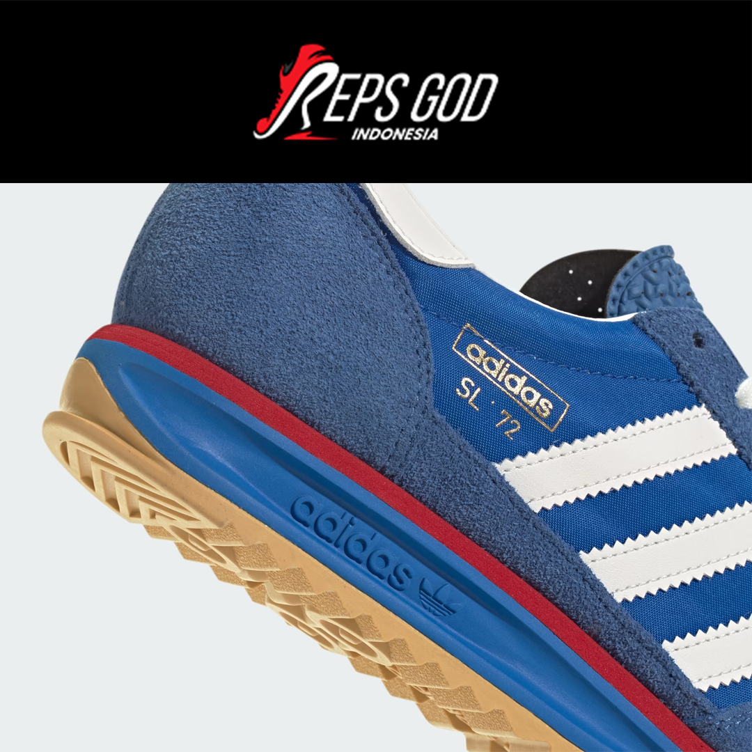 Sepatu Casual Adidas SL 72 RS Blue Core Blue White Red Authentic - Image 5