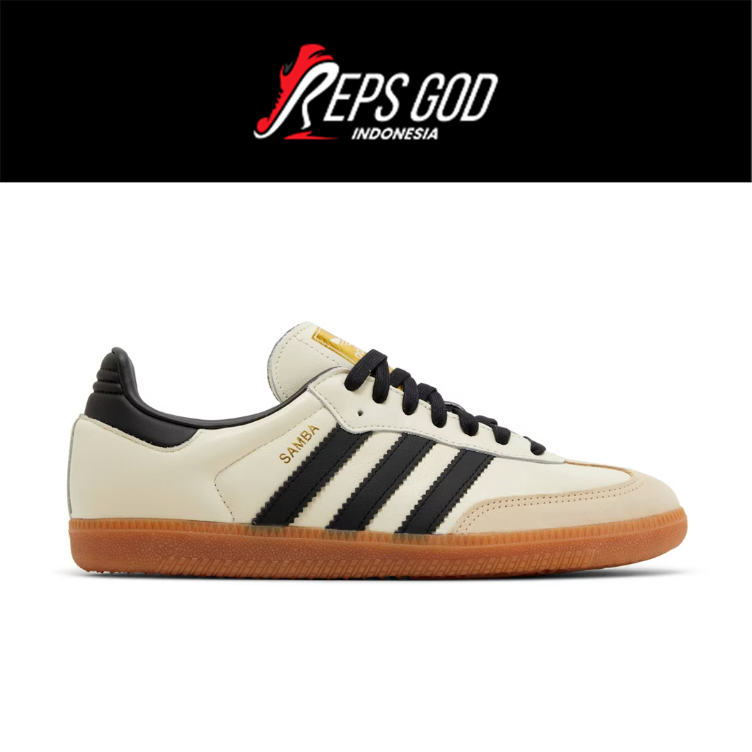 Sepatu Adidas Samba OG Cream White Sand Strata Sneakers Casual Authentic - Image 2