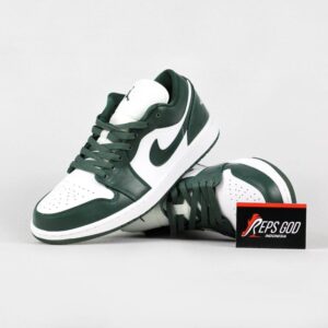 Sepatu Nike Air Jordan 1 Low Galactic Jade Green White Authentic Sneakers