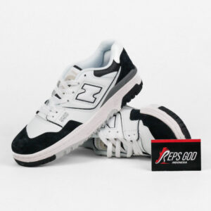 Sepatu NB 550 White Black Rain Cloud Sneakers Casual Authentic