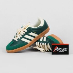 Sepatu Adidas Samba OG Collegiate Green Cream Sneakers Authentic
