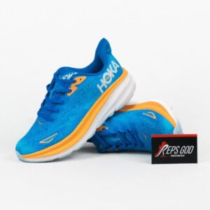 Hoka One One Hoka 1 Clifton 9 Coastal Sky Blue Running Road Authentic