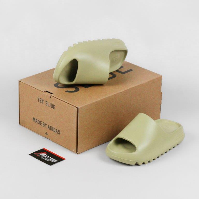 Sendal Adidas Yeezy Slide Resin Green Olive Slides - Image 5