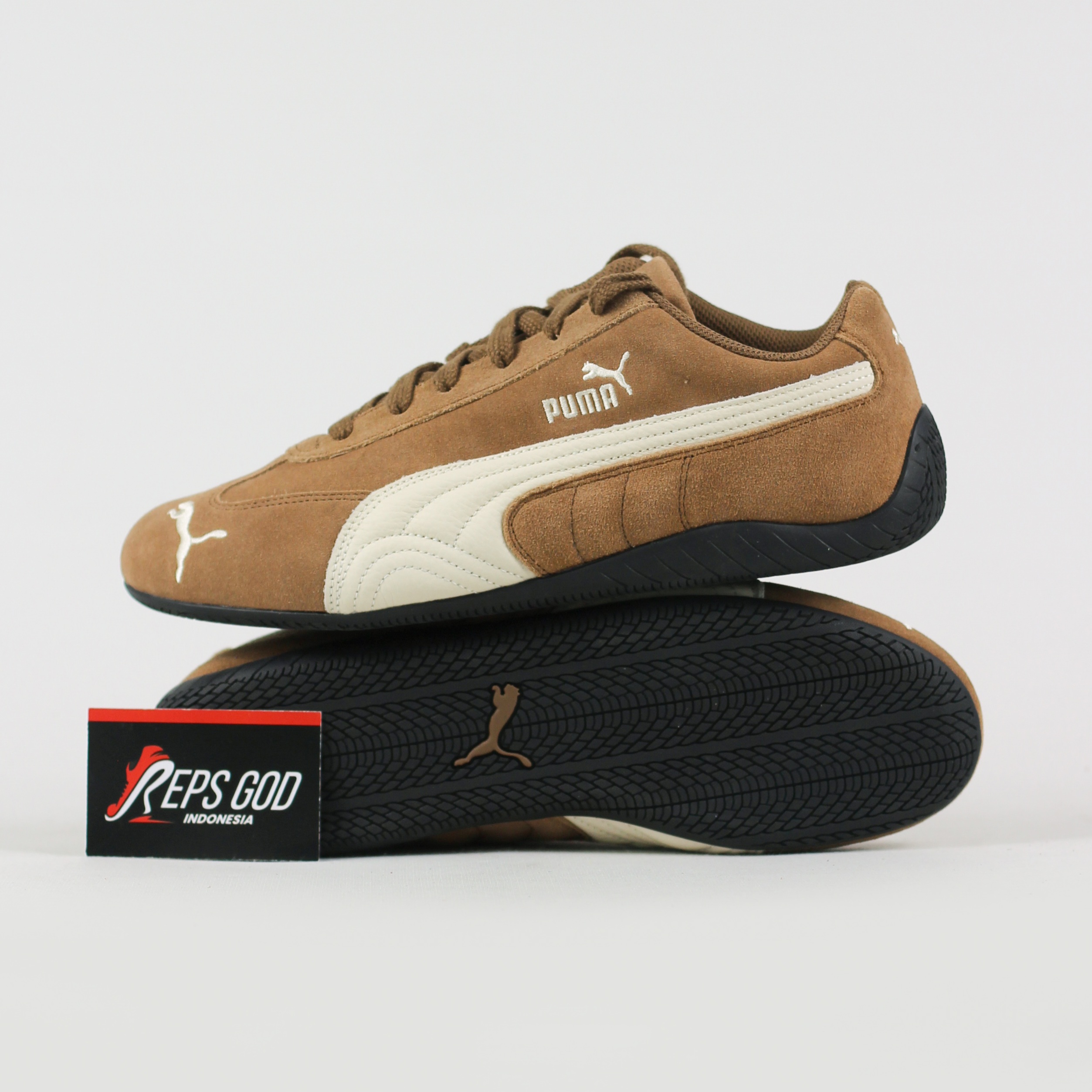 Sepatu Puma Speedcat OG Archive Coffee Brown Haute Sneakers Authentic - Image 3