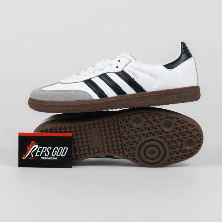 Adidas Samba Vegan White Gum Cloud White Coreblack Authentic - Image 3