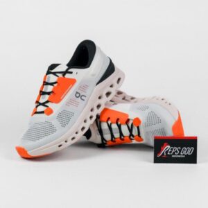 Sepatu On Running On Cloudstratus 3 Undyed White Sand Orange Sneakers Authentic