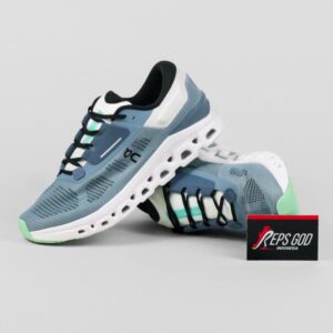 Sepatu On Running On Cloudstratus 3 Wash Metal Blue Sneakers Authentic