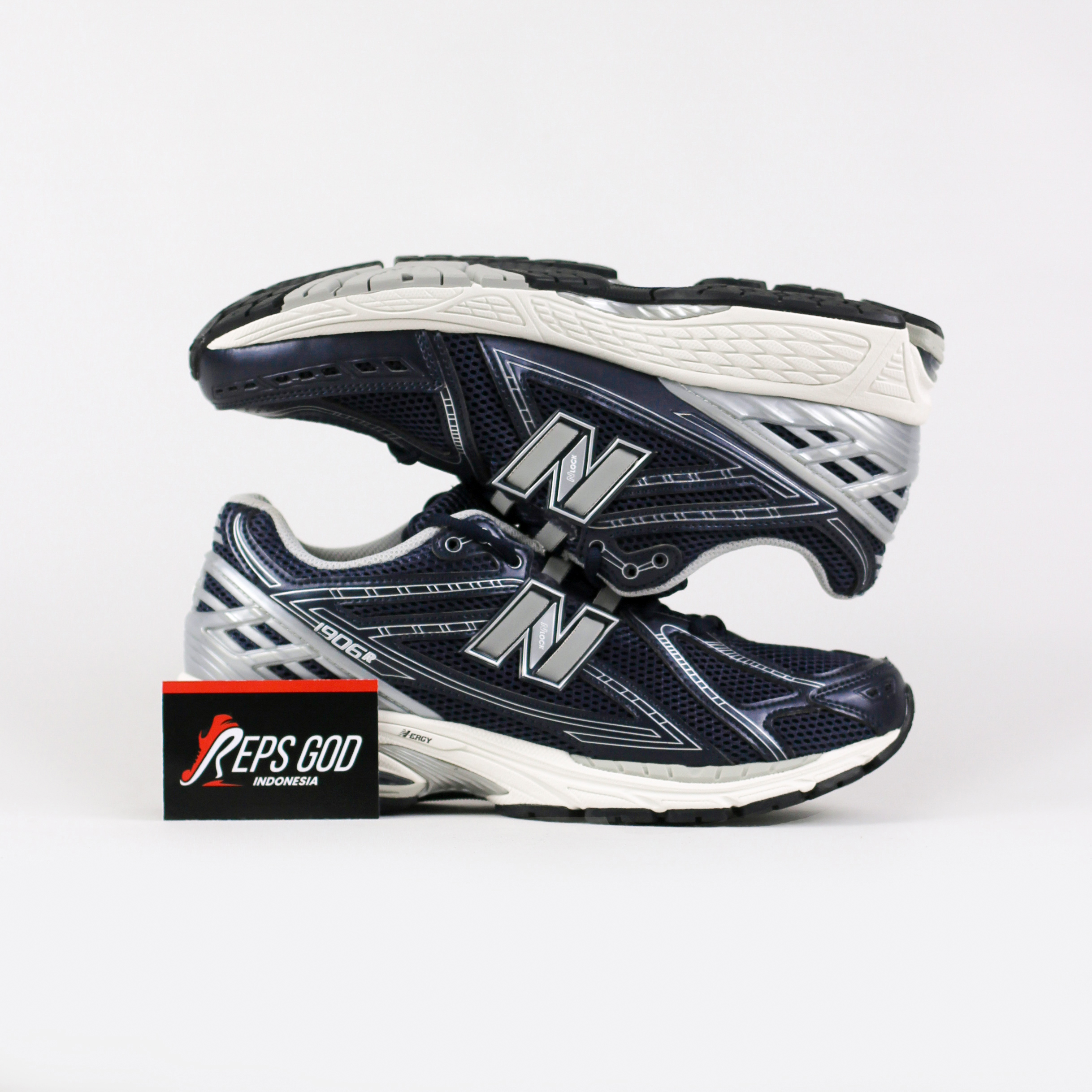 Sepatu New Balance NB 1906R Eclipse Blue Navy Silver Sneakers Authentic - Image 2