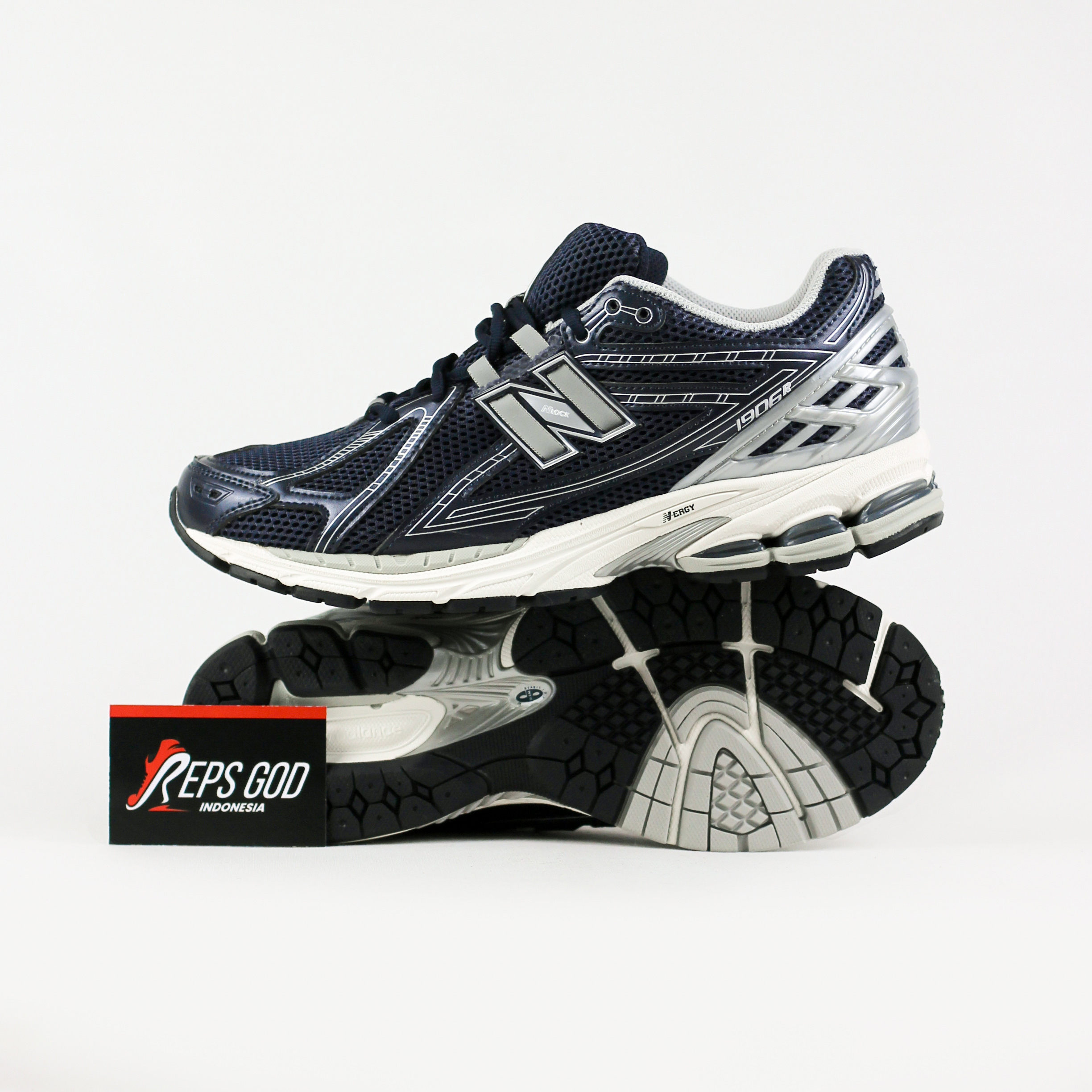Sepatu New Balance NB 1906R Eclipse Blue Navy Silver Sneakers Authentic - Image 3