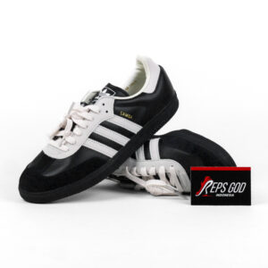 Sepatu Adidas Samba OG Black 75TH Anniversary Black White Sneakers Authentic