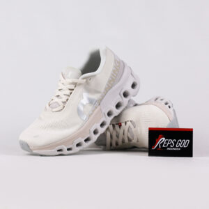 Sepatu On Cloudmonster 2 Sand Frost Beige White Sneakers Authentic