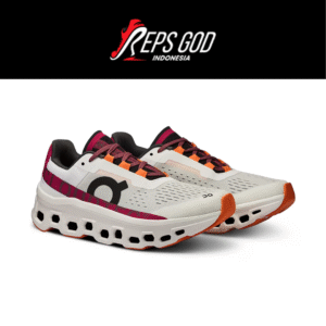 Sepatu Sneakers On Running Cloudmonster White Aurora Pink Authentic Sneakers