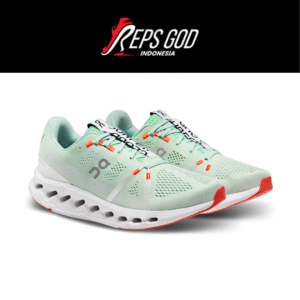 Sepatu On Running On Cloudsurfer Creek White Green Sneakers Authentic