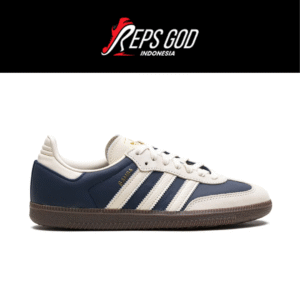 Sepatu Adidas Samba OG Night Indigo Navy Cream White Gold Sneakers Authentic