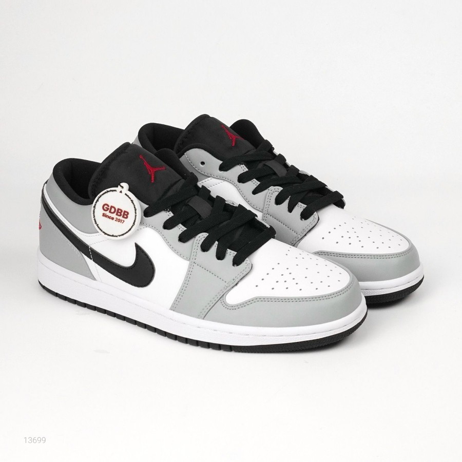 Air Jordan 1 Low Light Smoke Grey White Black Authentic