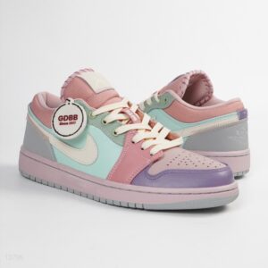 Nike Air Jordan 1 Low Easter Pastel Multicolor Candy Pink Purple Tosca Grey Authentic