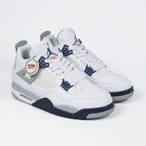 Nike Air Jordan 4 Retro Midnight Navy White Blue Authentic