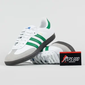 Adidas Samba OG White Green White Black Green Authentic