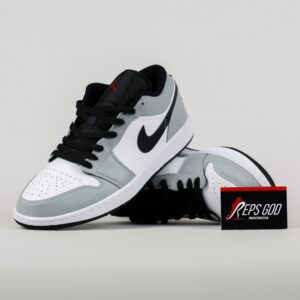 Air Jordan 1 Low Light Smoke Grey White Black Authentic