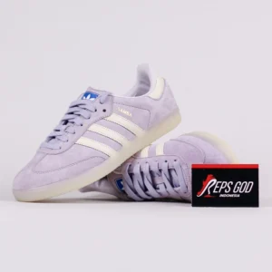 Sepatu Adidas Samba OG Silver Dawn Taro Chalk White Sneakers Authentic