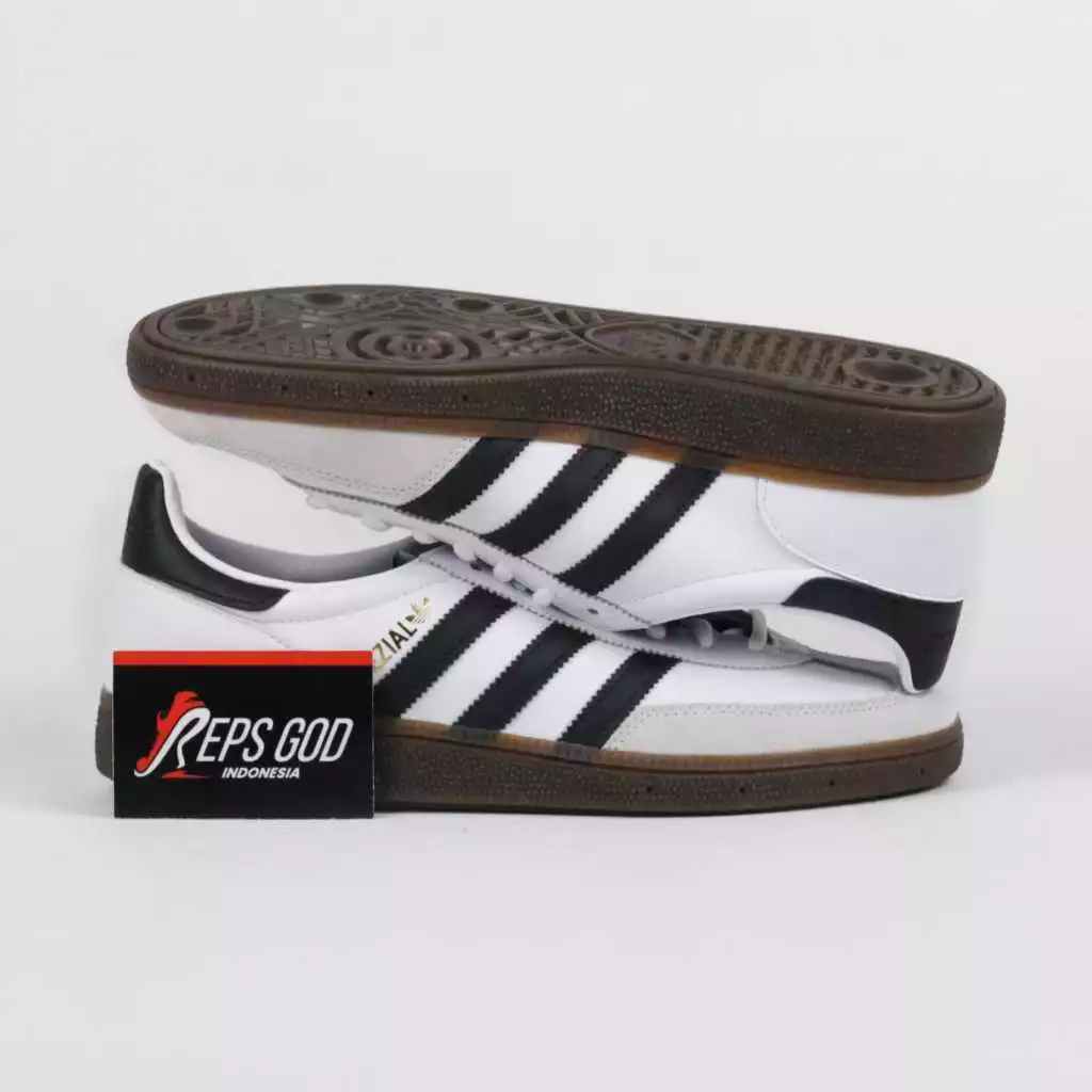 Sepatu Adidas Handball Spezial White Black Leather Sneakers Authentic - Image 4