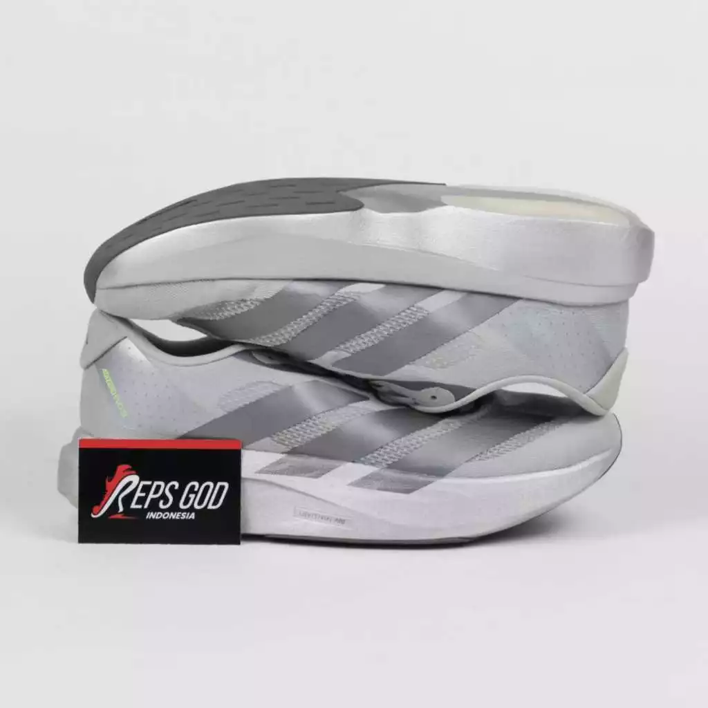 Sepatu Adizero EVO SL Silver Metallic Silver Sneakers Authentic - Image 3