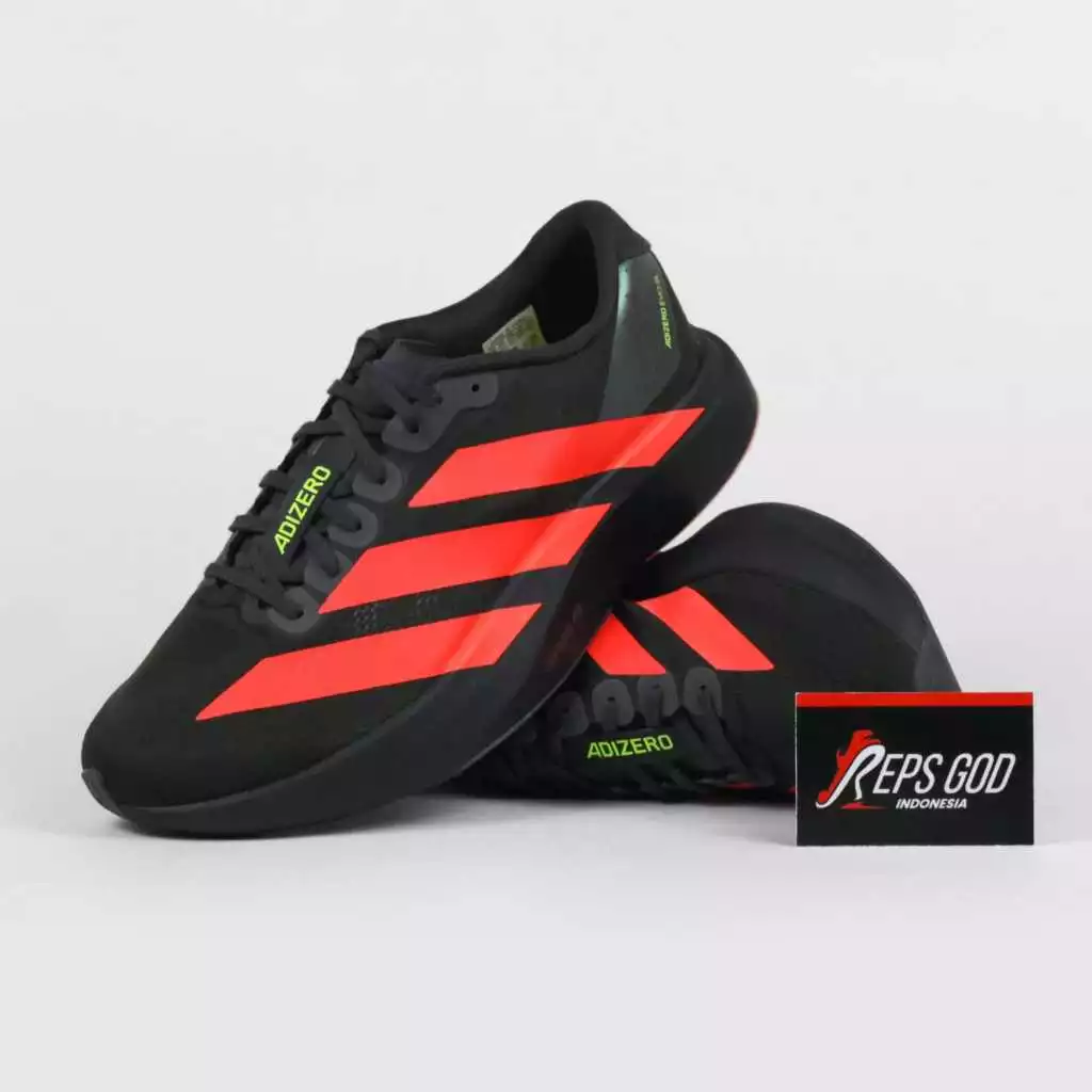 Sepatu Adizero EVO SL Black Lucid Red Sneakers Authentic