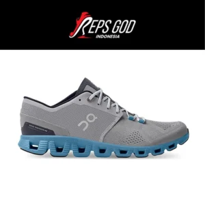 Sepatu On Running On Cloud X2 Alloy Grey Niagara Blue Sneakers Authentic