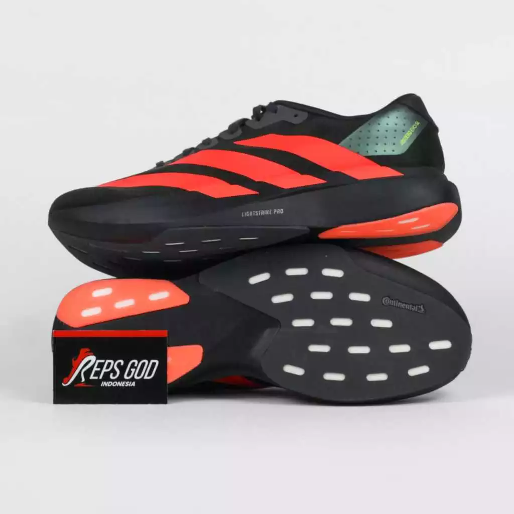Sepatu Adizero EVO SL Black Lucid Red Sneakers Authentic - Image 2