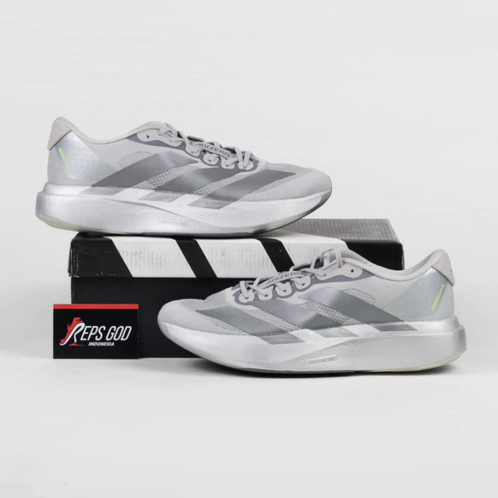 Sepatu Adizero EVO SL Silver Metallic Silver Sneakers Authentic - Image 4