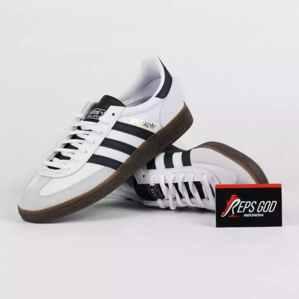 Sepatu Adidas Handball Spezial White Black Leather Sneakers Authentic