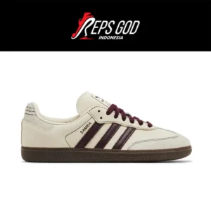 Sepatu Adidas Samba OG Wonder White Maroon Putty Grey Sneakers Authentic