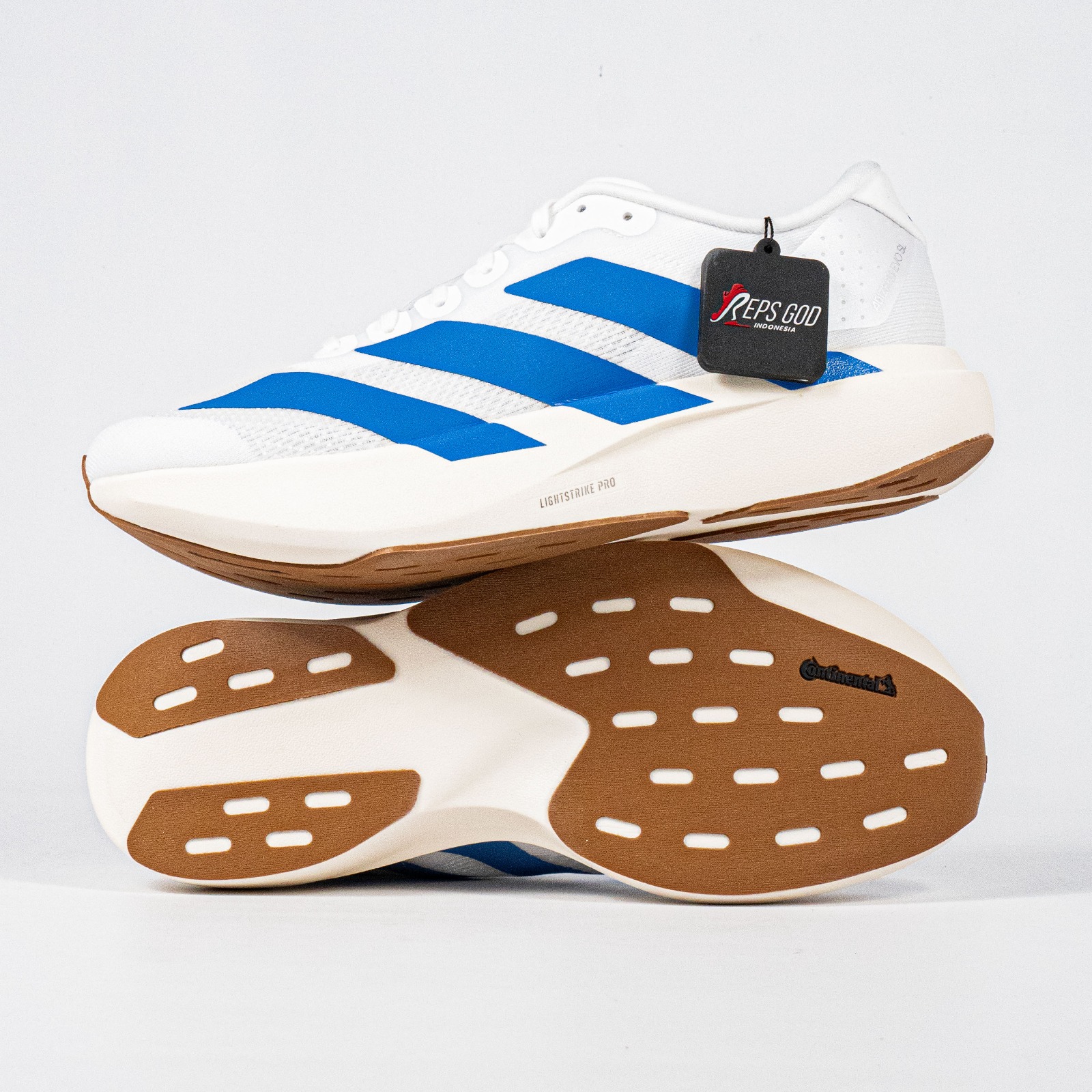 Sepatu Adidas Adizero EVO SL White Royal Blue Sneakers Authentic - Image 3