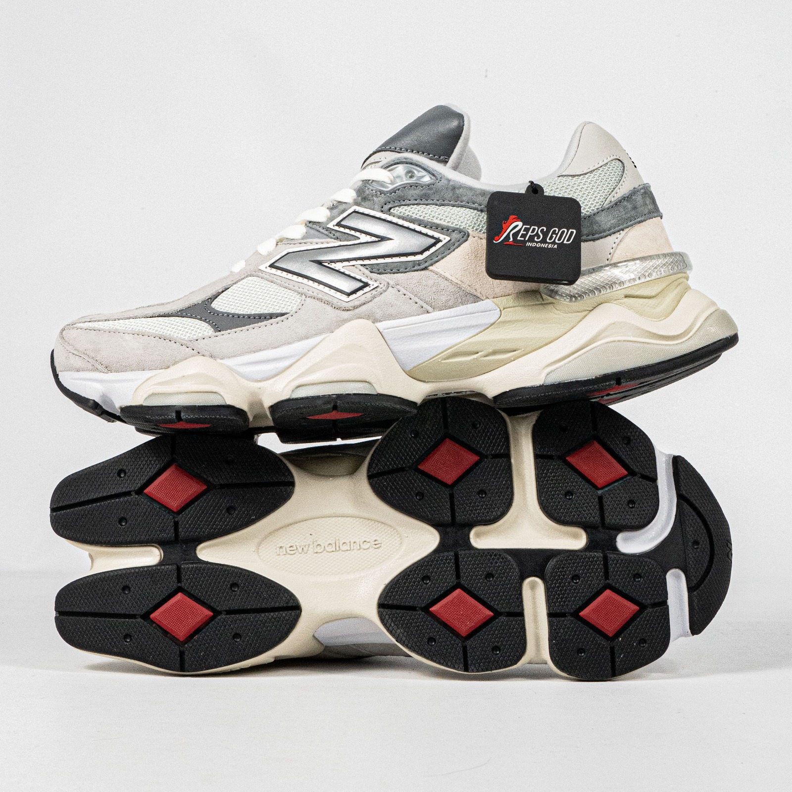 Sepatu New Balance NB 9060 Rain Cloud Grey Sneakers Authentic - Image 2