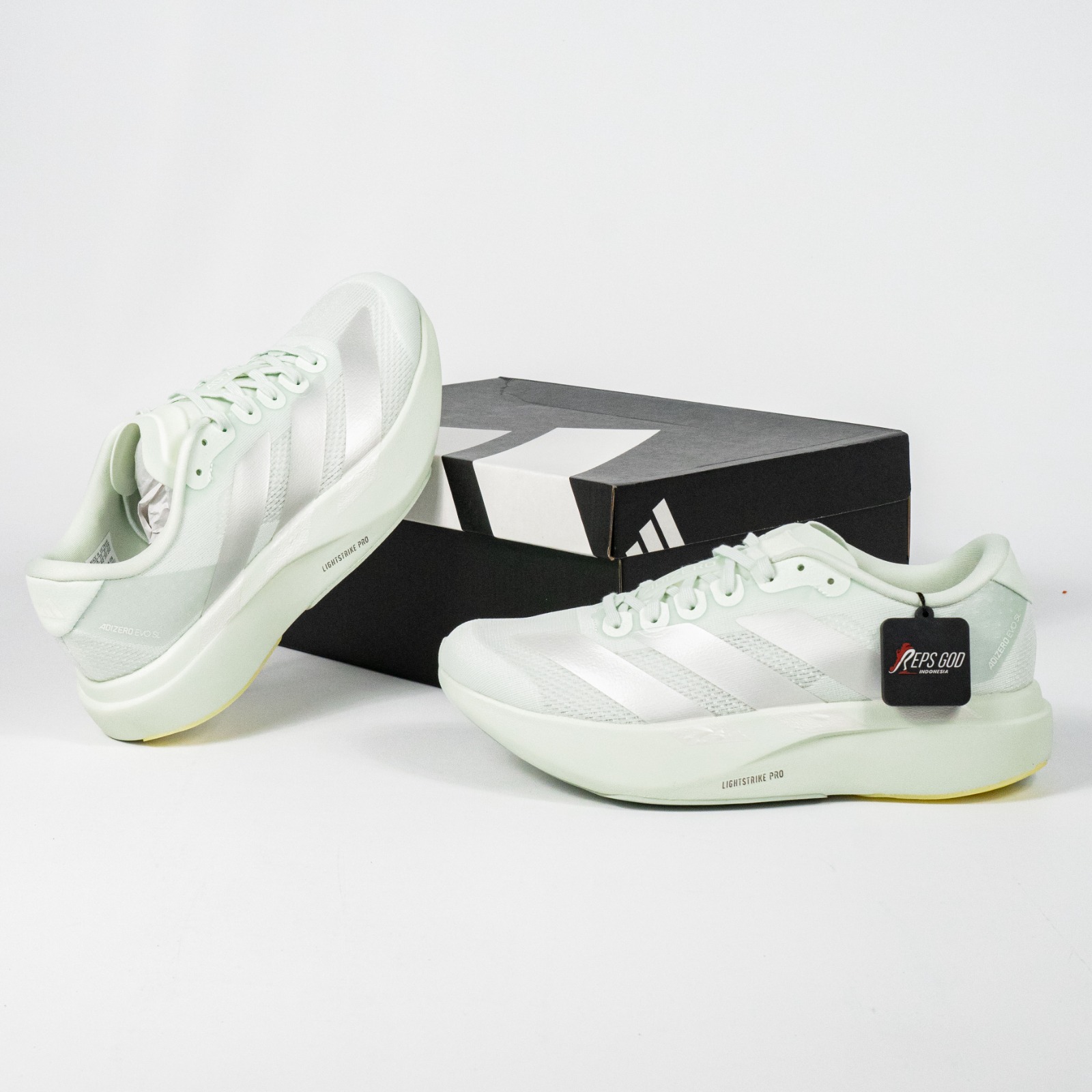 Sepatu Adidas Adizero EVO SL Crystal Jade Pearl Sneakers Casual Sport Olahraga Wanita Outdoor Indoor - Image 4