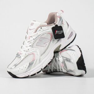 Sepatu New Balance NB 530 White Pink Silver Sneakers Casual Olahraga Wanita Pria Outdoor Indoor