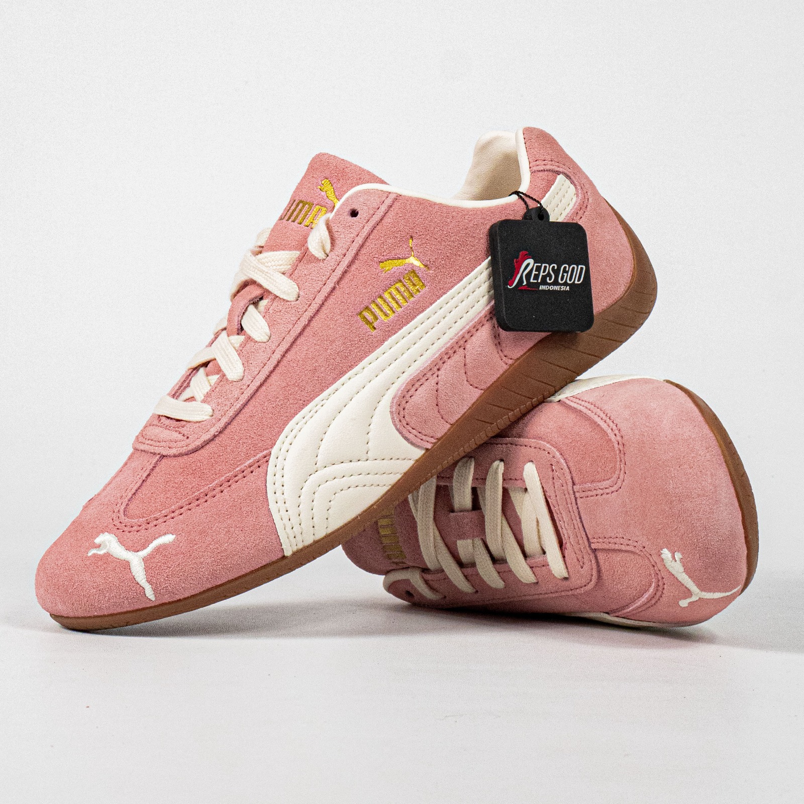 Sepatu Puma Speedcat OG Faded Carnation Pink Alpine Snow Sneakers Casual Olahraga Wanita Pria Outdoor Indoor
