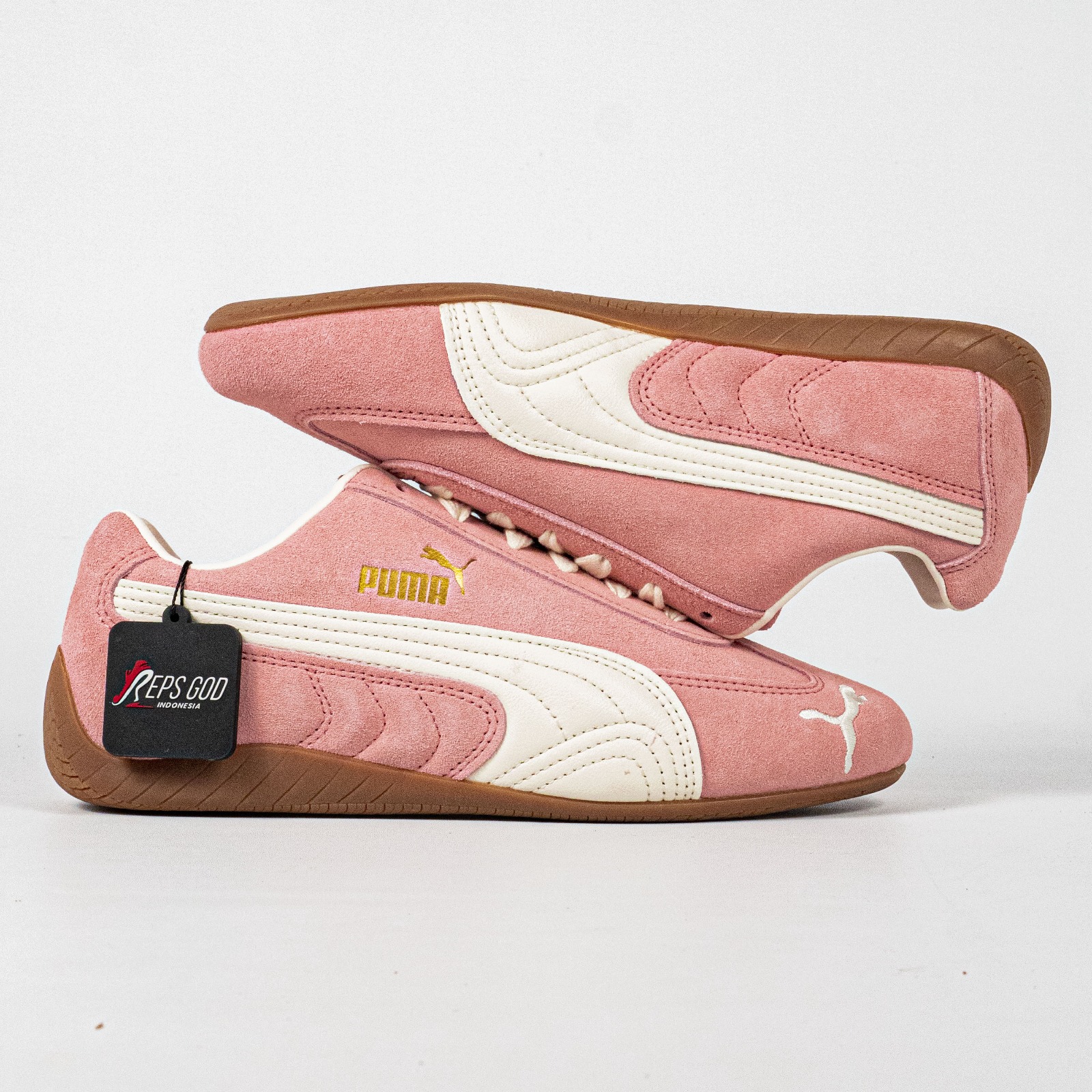 Sepatu Puma Speedcat OG Faded Carnation Pink Alpine Snow Sneakers Casual Olahraga Wanita Pria Outdoor Indoor - Image 5