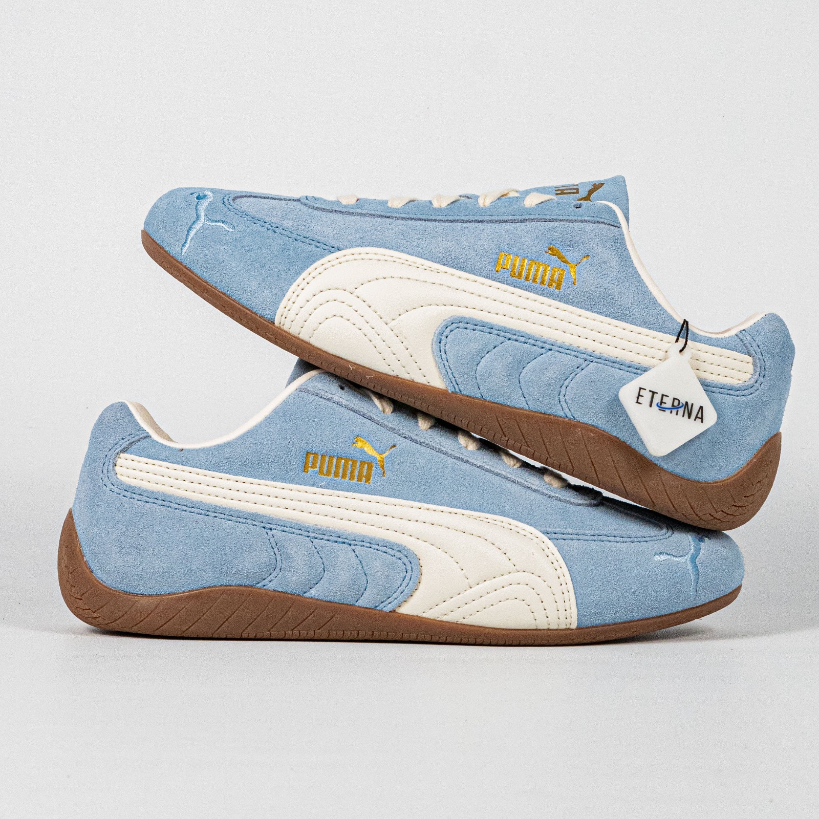 Sepatu Puma Speedcat OG Faded Haute Tropic Blue Alpine Snow Sneakers Casual Olahraga Wanita Pria Outdoor Indoor - Image 5