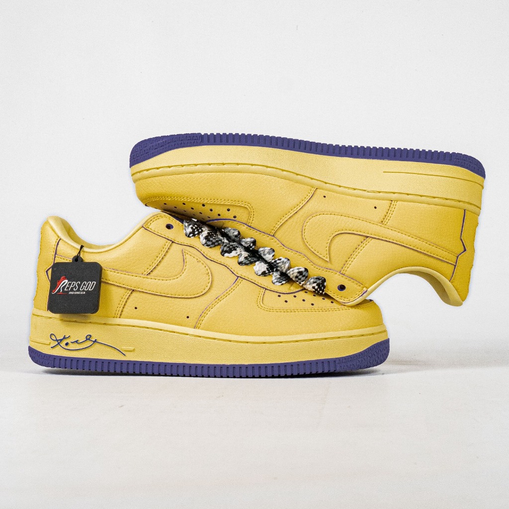 Sepatu Nike Air Force 1 Low Protro Kobe Bryant Mamba Soft Yellow Sneakers Authentic - Image 2