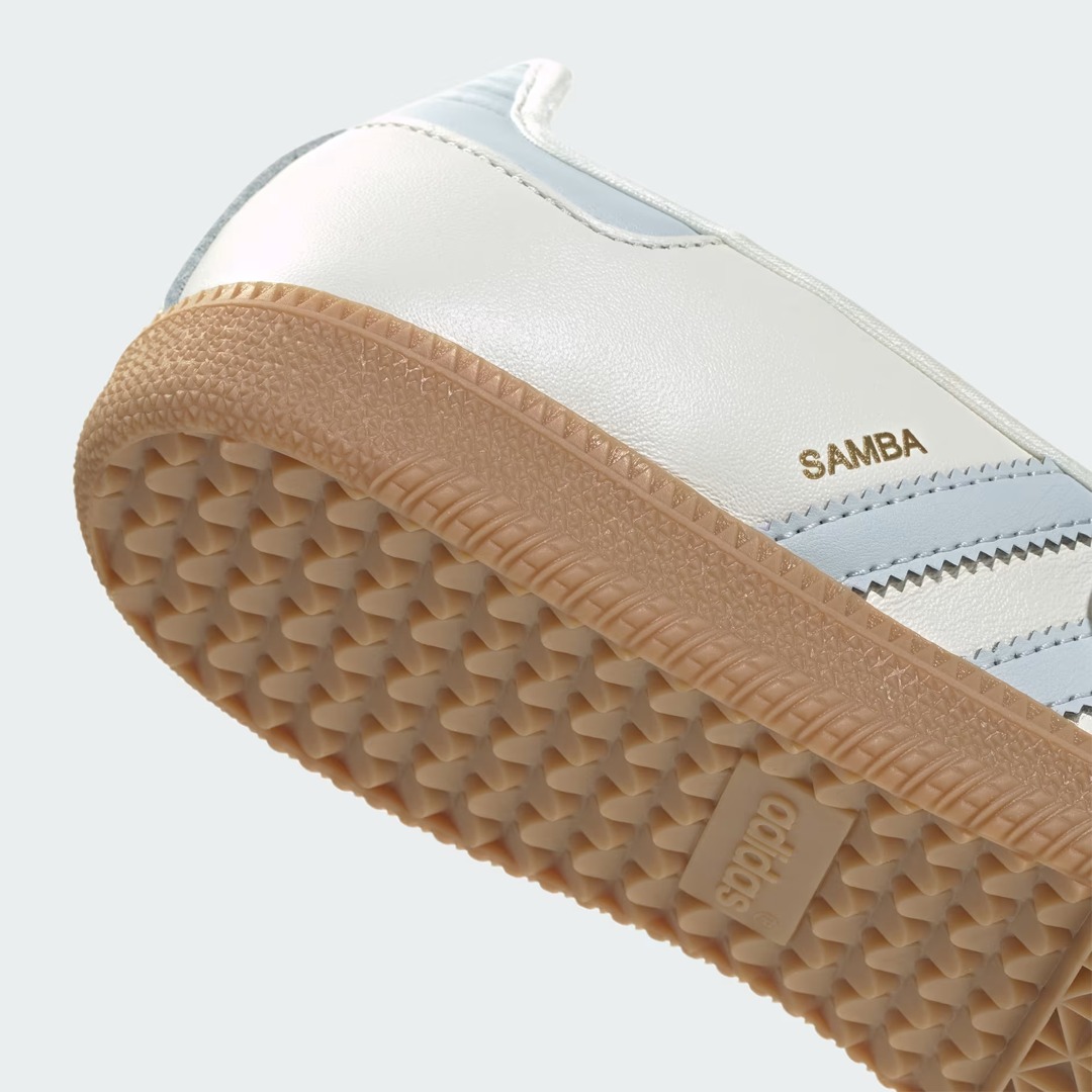 Sepatu Adidas Samba Jane White Halo Blue Gum Sneakers Authentic - Image 5